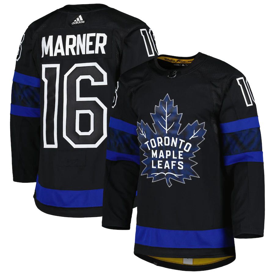 Men Toronto Maple Leafs #16 Mitchell Marner adidas Black Alternate Primegreen Authentic Pro Player NHL Jersey